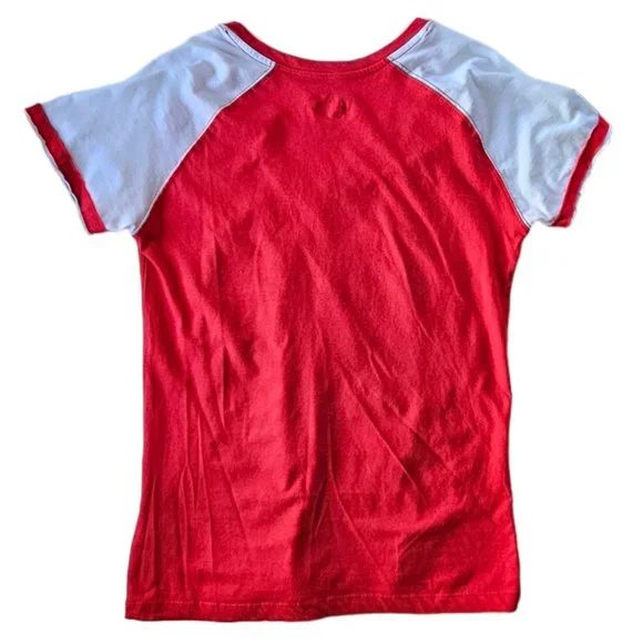 Majestic San Francisco 49ers V-Neck T-Shirt | EUC | Small | Red White Gold Black - Picture 2 of 7